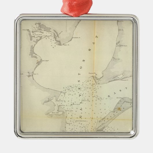 Galveston Bay, Texas Metalen Ornament (Voorkant)