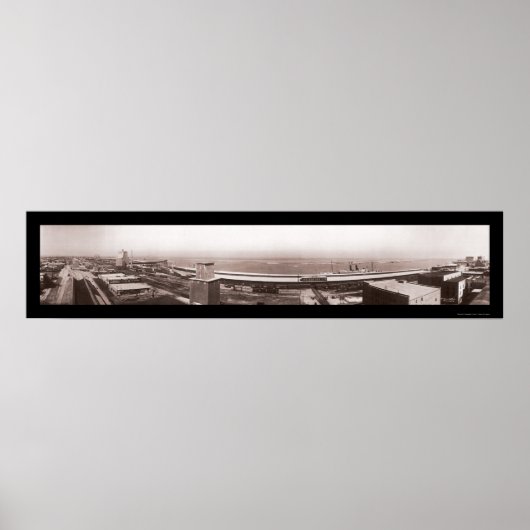 Galveston Bay TX Foto 1910 Poster (Voorkant)