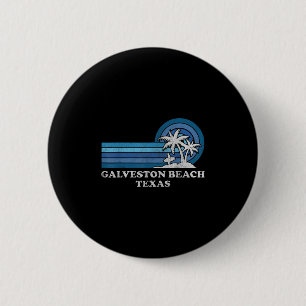 Galveston Beach Texas Familie Zomervakantie Vinta Ronde Button 5,7 Cm