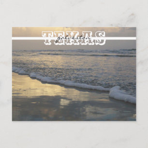 Galveston Beach Texas Travel Briefkaart