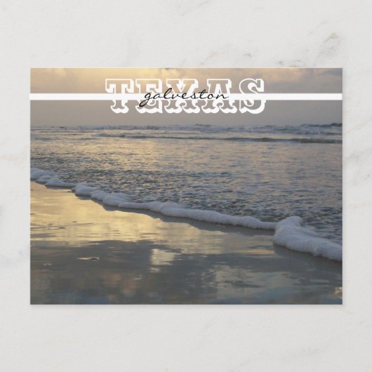 Galveston Beach Texas Travel Briefkaart (Voorkant)
