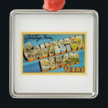 Galveston Beach Texas TX Vintage Travel Souvenir Metalen Ornament<br><div class="desc">Galveston Beach,  Texas TX

Een nostalgisch,  vintage reissouvenir briefkaart afbeelding,  een authentiek retrodesign. Groeten van de Amerikaanse Travelog Virtual Touring Company!</div>