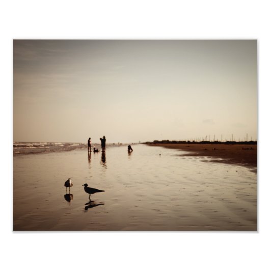Galveston Beachlife Foto Afdruk (Voorkant)