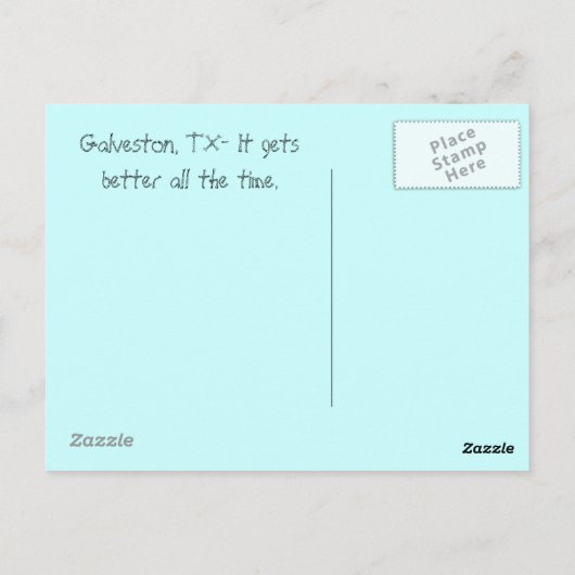 Galveston Briefkaart (Achterkant)