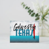 Galveston Briefkaart Texas Surfboard (Staand voorkant)