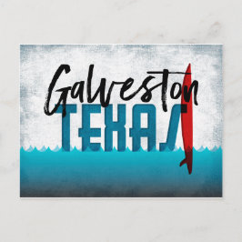Galveston Briefkaart Texas Surfboard