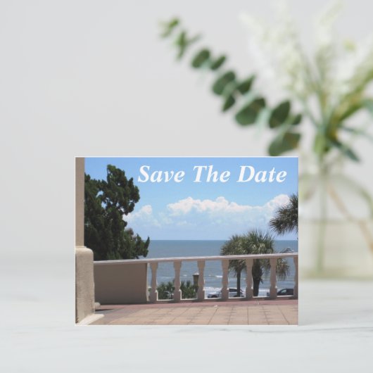 Galveston | Briefkaart voor bekendmaking datum ops (Staand voorkant)