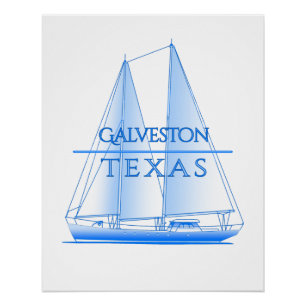 Galveston Coastal Nautical Sailing Sailor Perfect Poster