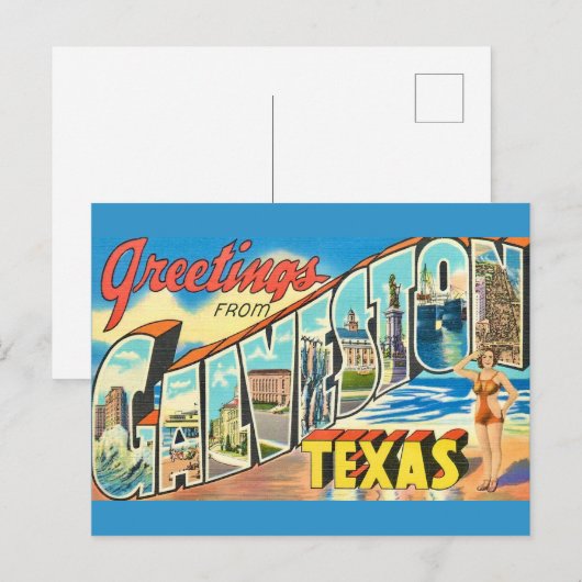  Galveston Groeten Briefkaart (Voorkant / Achterkant)