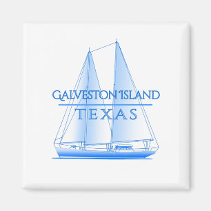 Galveston Island Kustzand Nautical Sailor Magneet