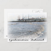 Galveston Island Pleasure Pier Briefkaart (Voorkant / Achterkant)