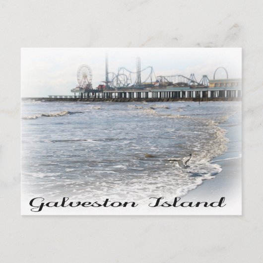 Galveston Island Pleasure Pier Briefkaart (Voorkant)