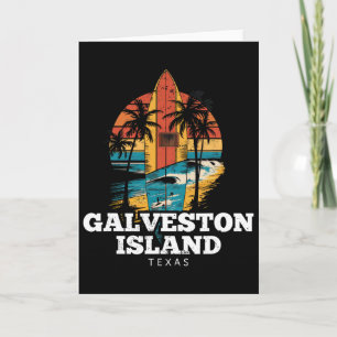 Galveston Island Strand Texas Surfplank Surfen Ret Kaart