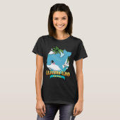 GALVESTON ISLAND TEXAS Cute Baby Dolphin Beach Sou T-shirt (Voorkant volledig)