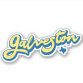 Galveston Island, Texas Sticker (Voorkant)
