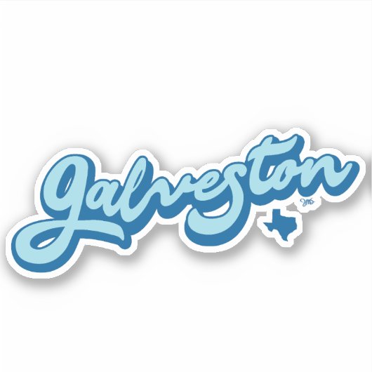 Galveston Island, Texas Sticker (Voorkant)