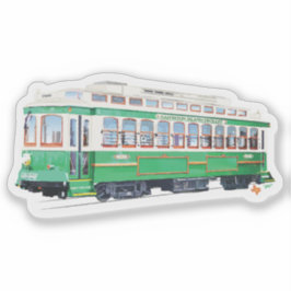 Galveston Island Trolley Sticker