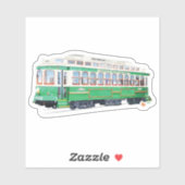 Galveston Island Trolley Sticker (Vel)