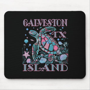 Galveston Island Tx Schildpadliefhebber Kleurrijk Muismat