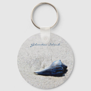 Galveston Island Zee Shell Blue Sleutelhanger