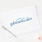 Galveston.kalm: Galveston Island, Texas Ovale Sticker (Envelop)