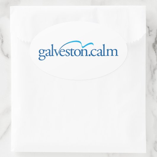 Galveston.kalm: Galveston Island, Texas Ovale Sticker (Tas)