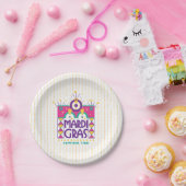Galveston Mardi Gras Arch stippen, Galveston Papieren Bordje (Feest)