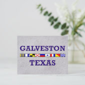 Galveston Nautical Flag - Zand Briefkaart (Staand voorkant)