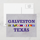Galveston Nautical Flag - Zand Briefkaart (Voorkant / Achterkant)