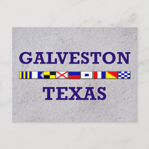 Galveston Nautical Flag - Zand Briefkaart