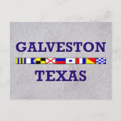 Galveston Nautical Flag - Zand Briefkaart (Voorkant)