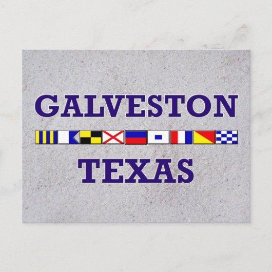 Galveston Nautical Flag - Zand Briefkaart (Voorkant)