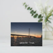 Galveston Night Time Skyline Briefkaart (Staand voorkant)