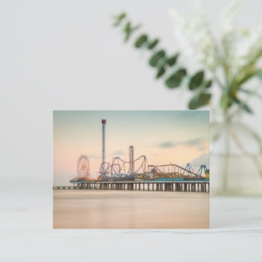 Galveston Pleasure Pier Briefkaart (Staand voorkant)