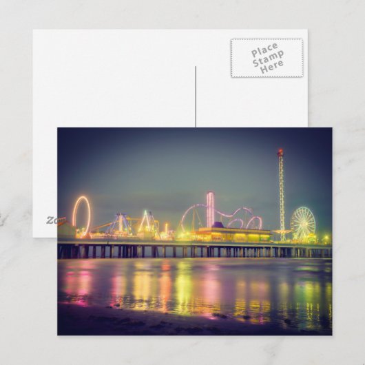 Galveston Pleasure Pier Briefkaart (Voorkant / Achterkant)