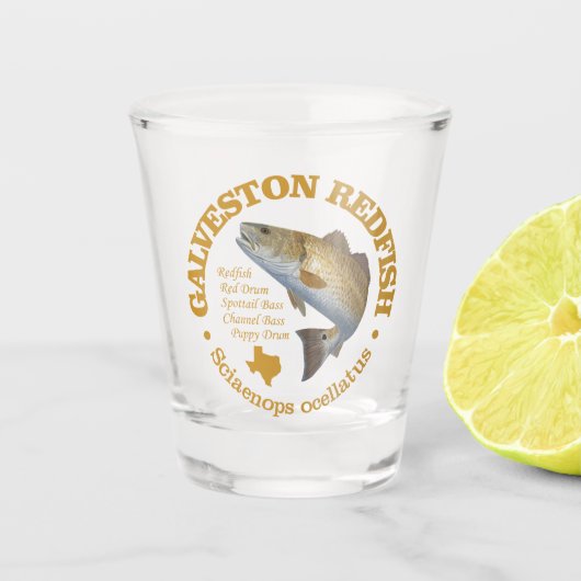 Galveston (roodbaars) shot glas (Voorkant)