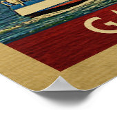 Galveston Sailboot Vintage Travel Texas Poster (Hoek)