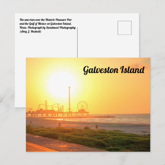 Galveston Sunrise Briefkaart (Voorkant / Achterkant)