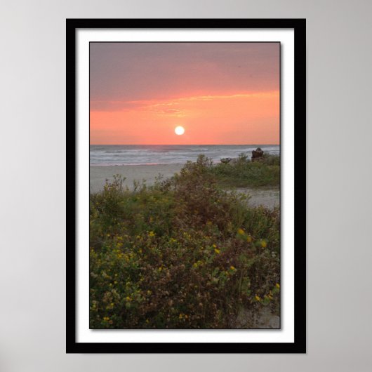 Galveston Sunrise East Beach Poster (Voorkant)