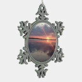 Galveston Sunset Snowflake Ornament (Links)