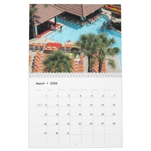Galveston, Texas 2020 Kalender (Mar 2020)