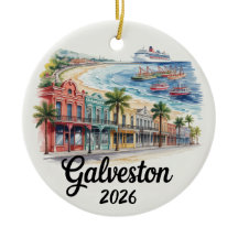 Galveston Texas 2026 Kerst Ornament Cruise Cadeau