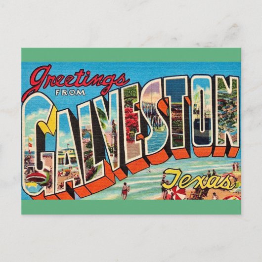 Galveston Texas ansichtkaart Briefkaart (Voorkant)