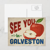 Galveston Texas Apple - Vintage Travel Briefkaart (Voorkant / Achterkant)