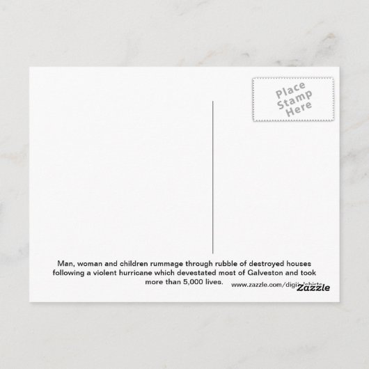 Galveston, Texas Briefkaart (Achterkant)