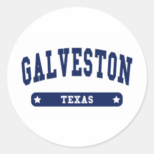 Galveston Texas College Style-T-shirts Ronde Sticker