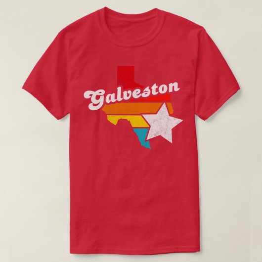 Galveston Texas  Distress Souvenir 2 T-shirt (Design voorkant)