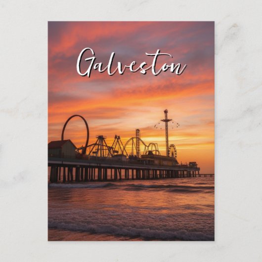 Galveston Texas Feestdagenkaart (Voorkant)