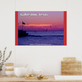 Galveston Texas Ferry Crossing Poster (Keuken)