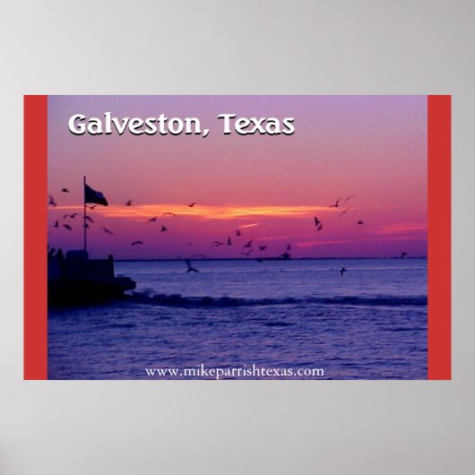 Galveston Texas Ferry Crossing Poster (Voorkant)